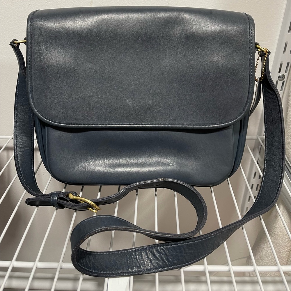 Vintage coach in navy color